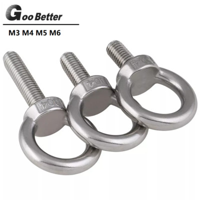 LIFTING EYE BOLTS 304 STAINLESS STEEL M3 M4 M5 M6 Eye Screw O-ring Lifting Screw