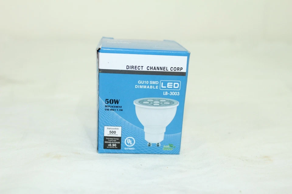 DCC GU10 SMD 50w 7.5w Dimmable LED LB-3003 3000K 500 Lumens 22.8yrs - Image 4 of 4