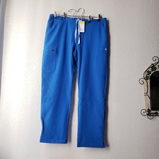 FIGS Yola Skinny Scrub Pants Petite Size Large Blue