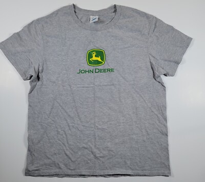 John Deere Youth Large Logo Short Sleeve Gray   