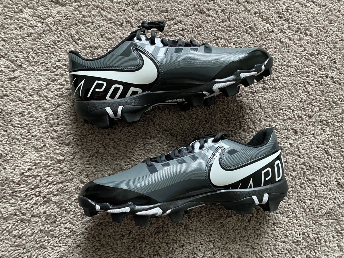 Nike Vapor Edge Shark Black Dark Smoke Grey DQ5114-001 Men 11.5 Football Cleats Nike Vapor Edge Shark Football Cleats Black/White Grey  main image 3