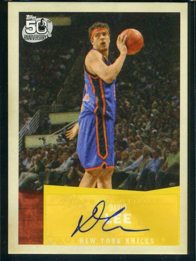 2007-08 Topps 1957-58 Variations DAVID LEE Autograph Card #42 Auto 50th Knicks