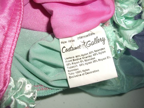 T23 GUC Girls Size Intermediate Costume Gallery Rainbow Dance Tutu Dress Leotard - Picture 7 of 8