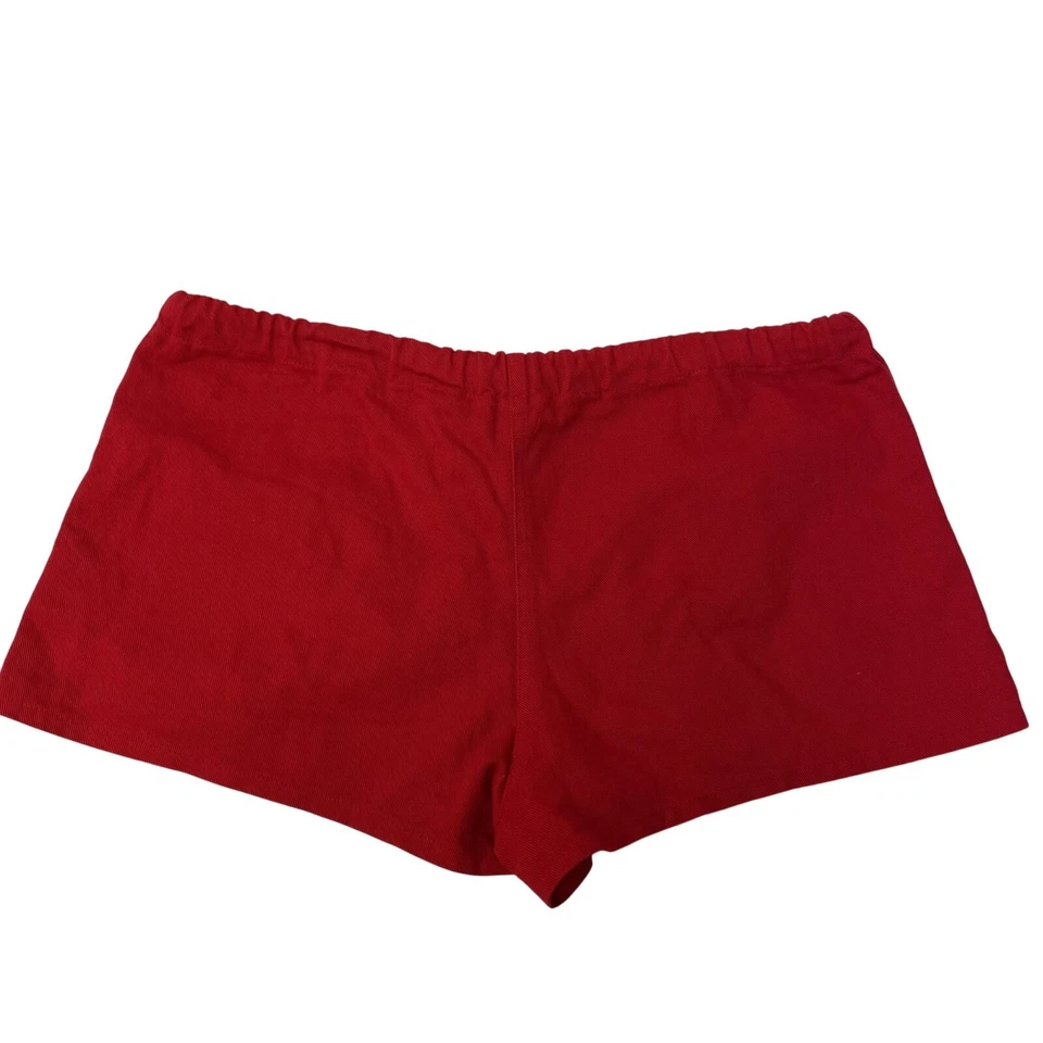 Vtg 80's USA Olympics Union Sport Apparel Issued Red GABARDINE Athletic Shorts - Image 3 of 4