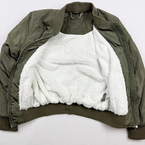 Joujou Nylon Bomber Flight Jacket Size XS Womens Olive Green - Picture 3 of 8