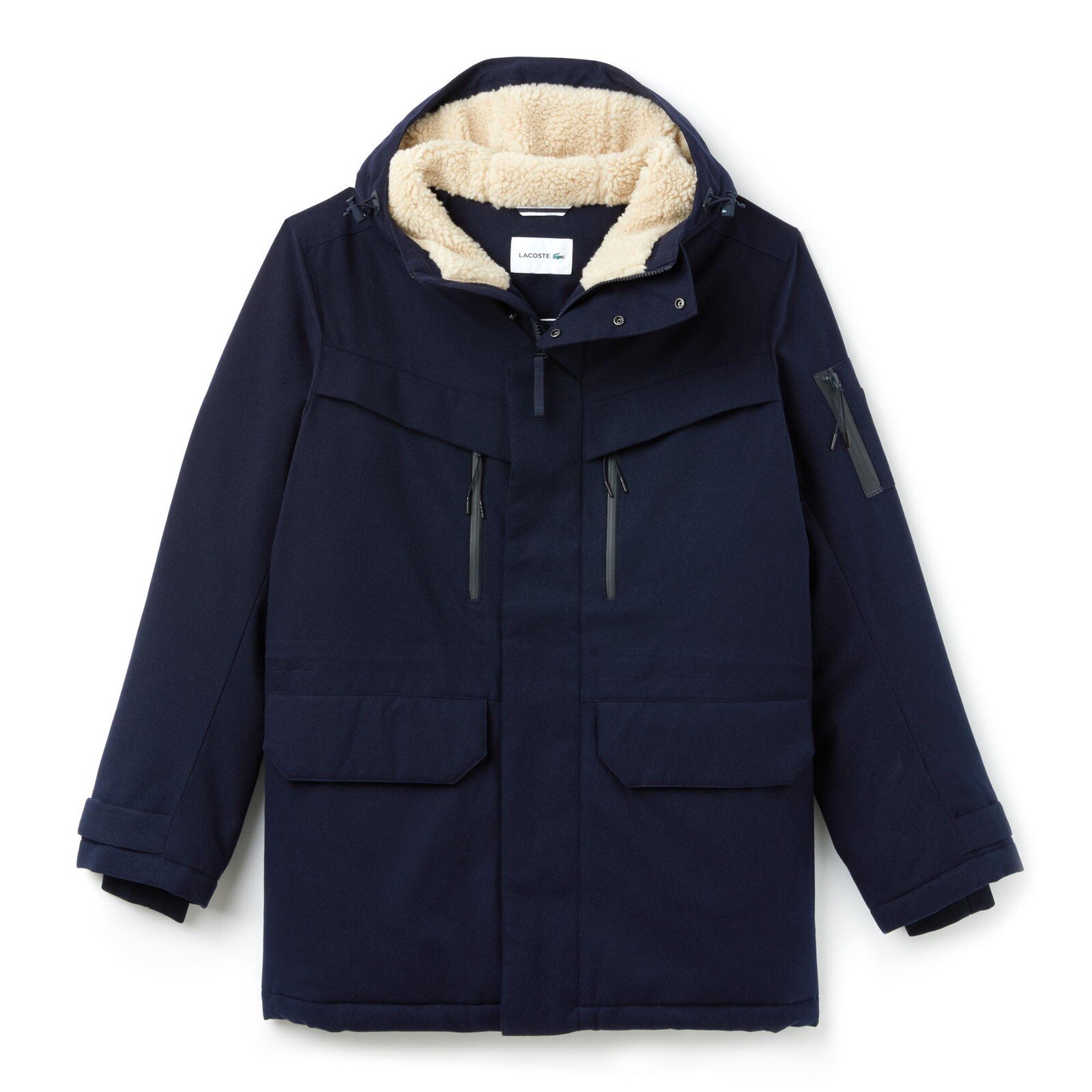 Lacoste Parka Coat Navy Quilted Jacket 