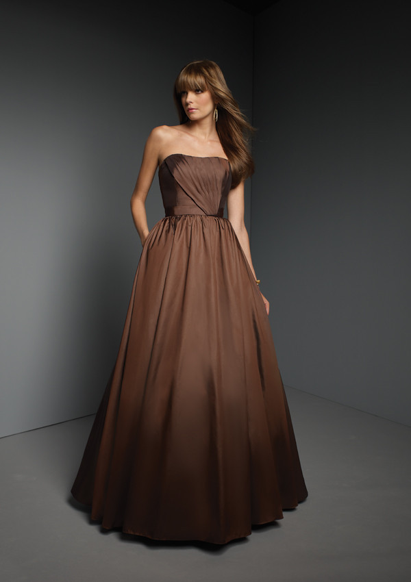 Mori Lee Bridesmaid Dress Style 261 Vintage Bronze Size 11/12