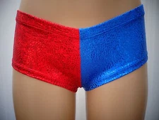 Harley Quinn Suicide Squad Cosplay Red and Blue Avatar Mid-Rise Booty Shorts