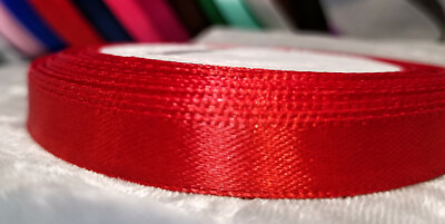 Bulk 3/8'' / 9mm Satin ribbon by the yard (3 feet)  choose your color