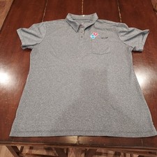 Domino's Pizza Fast Food Restaurant Polo Shirt Adult Large Gray