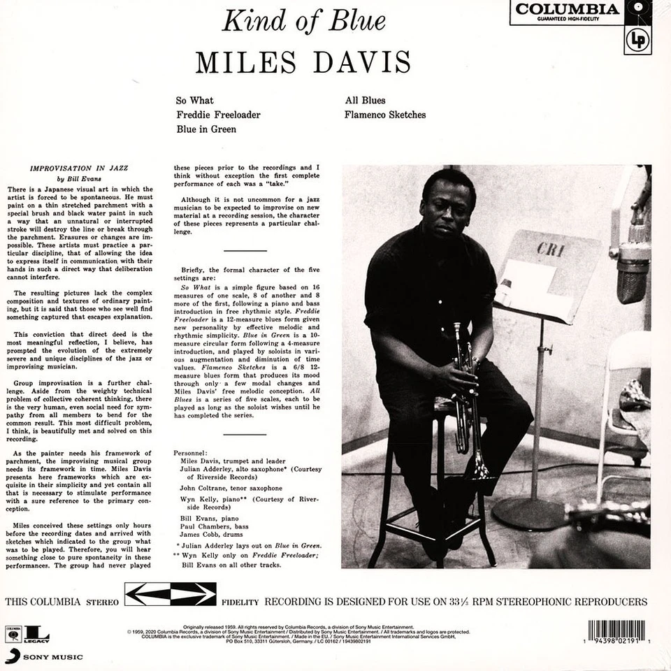 Miles Davis - Kind Of Blue (Vinyl LP - 1959 - EU - Reissue) - Bild 2 von 2