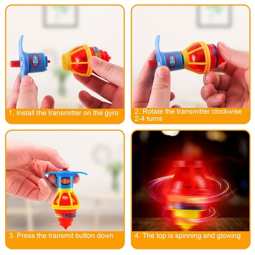 20PCS Light Up Spinning Tops for Kids, LED Light Up Flashing Spinning Tops,Gy... - Picture 5 of 7