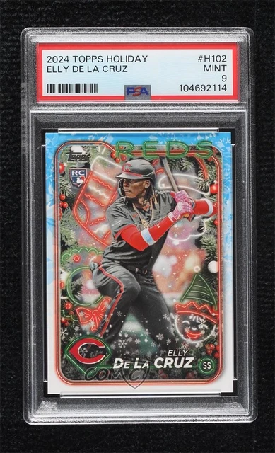 2024 Topps Holiday Elly De La Cruz #H102 PSA 9 MINT Rookie RC