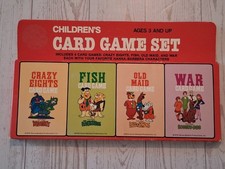 Vtg 1984 Hoyle Hanna-Barbera Game Cards Crazy Eights Fish Old Maid War NOS MIP