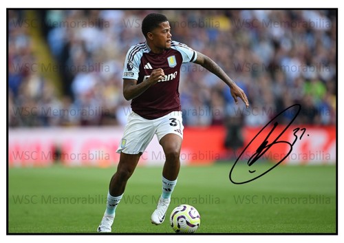 10989. Leon Bailey Signed Pictures A4 Prints Aston Villa Jamaica Leverkusen etc