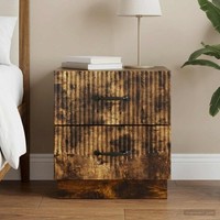 Nachttisch GeräUcherte Eiche 43 X 34,5 X 44,5 Cm Holzwerkstoff