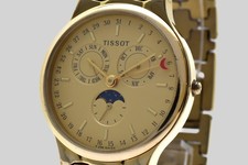 [Ecc+5] Orologio al Quarzo Uomo TISSOT Triplo Calendario K255 Puntatore Oro Data Fasi Lunari