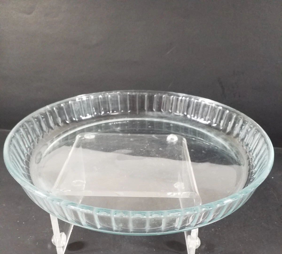 Pyrex Clear Glass Pie Dish Plate 812 9 Inch ROUND FRANCE