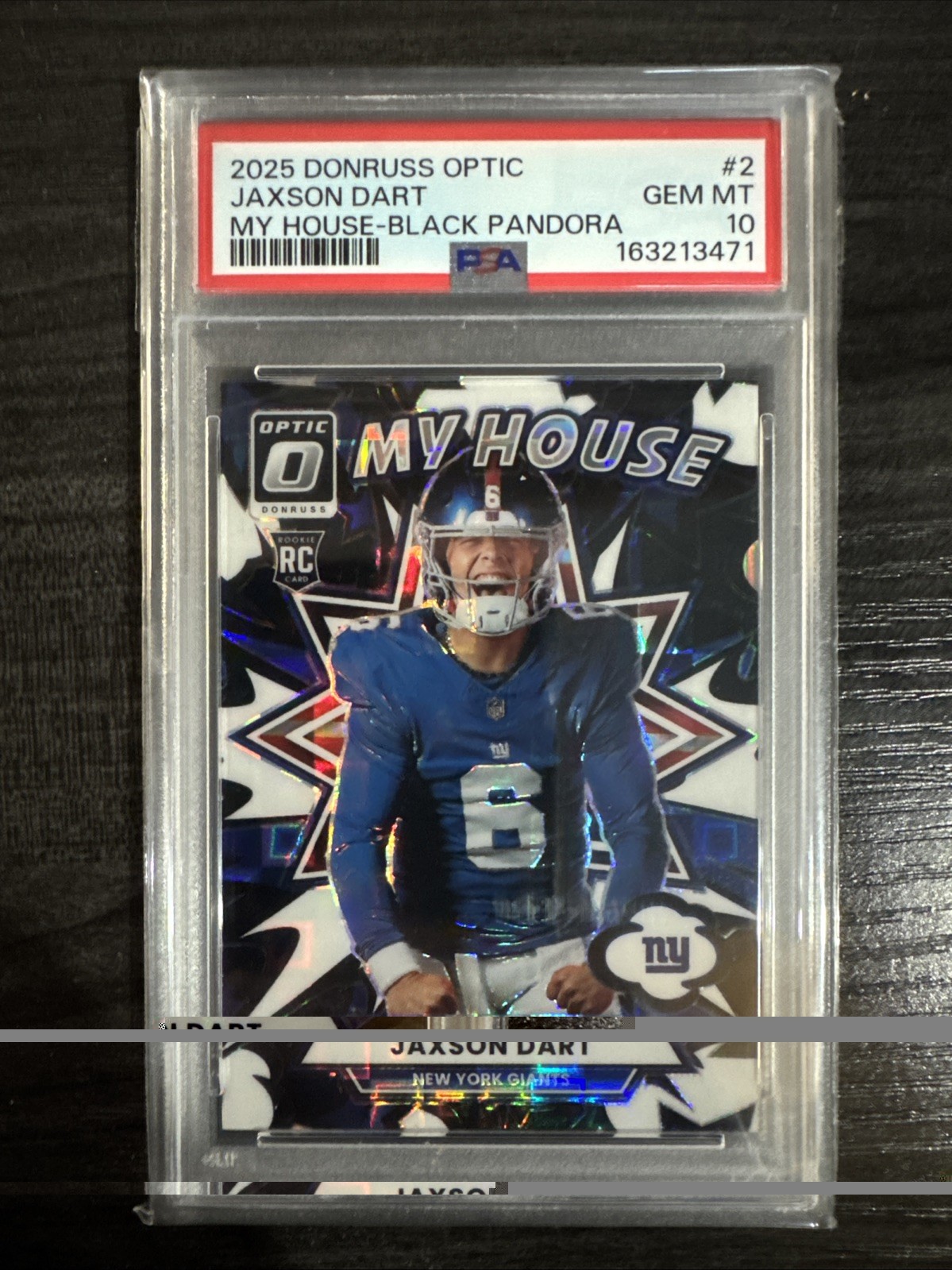Jaxson Dart Panini Donruss Optic My House! #2 Black Pandora