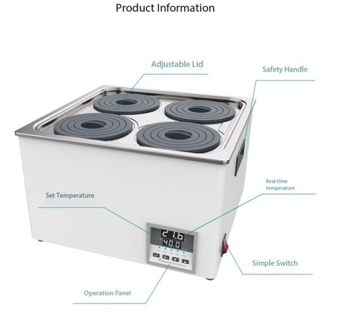 Riscaldamento Elettrico Display Digitale Protezione Bruciatore a Secco Acciaio Inox Bagno Acqua - Foto 2 di 17