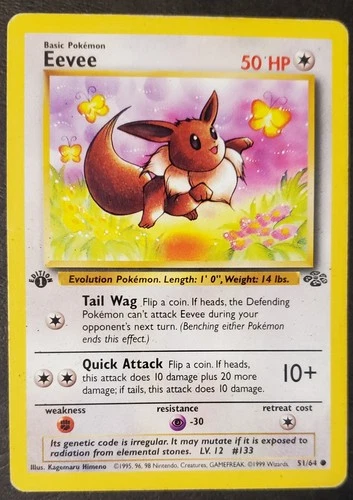 Pokemon TCG | Eevee 51/64 Jungle 1st Edition