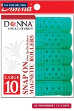DONNA Snap-on Magnetic Rollers - Large Foam Heatless Styling Rollers and Hair Cl