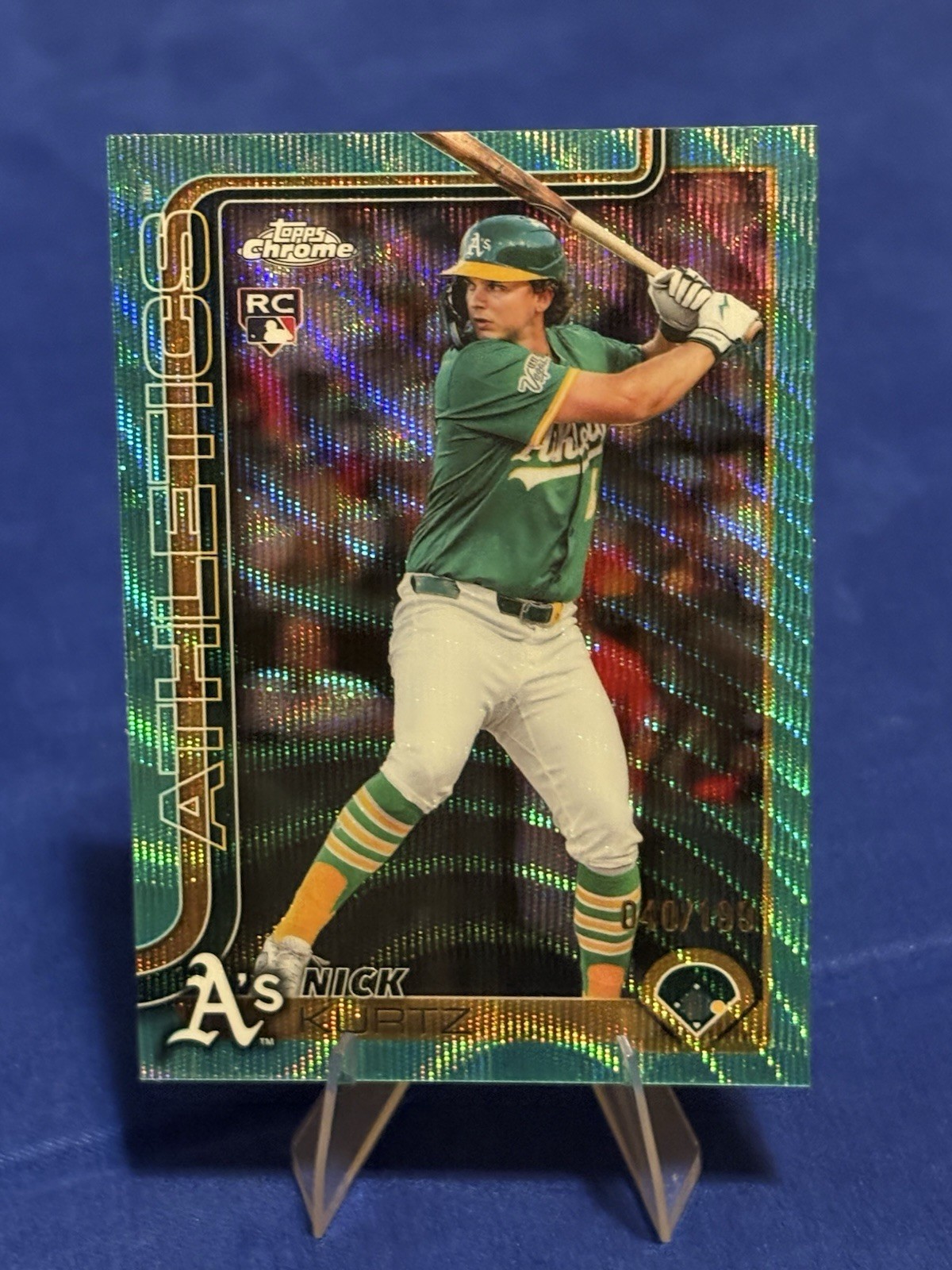 2025 Topps Chrome Update - Nick Kurtz #USC178 - Aqua Wave /199 RC Athletics