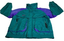 Columbia Jacket Block POWDER KEG Teal/Purple 3 In 1 Ski Mens Sz M Vintage