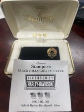 Vintage Harley Davidson Black Hills Gold Money Clip by Stamper