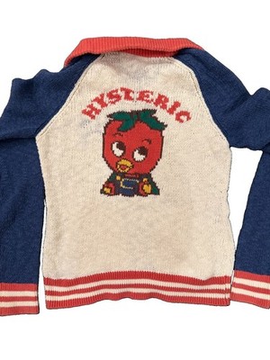 RARE 90s Hysteric Glamour Grunge Pops Star Zip Knit Cardigan Japan SIZE FREE