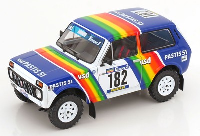 1:18 Solido Lada Niva #182, Rally Paris-Dakar Jabouille/Sardou 1984
