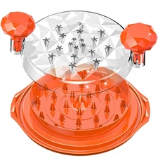 Chicken Shredder Tool Twist Large 10" with Brush Orange BPA Free Ergonomic