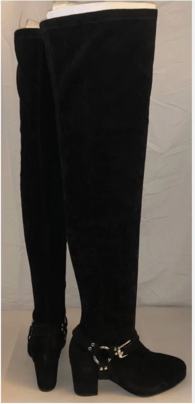 Bota 39/US8❤️CERIMÔNIA DE ABERTURA Couro Camurça Elástica Sobre Joelho Coxa Alta - Imagem 2 de 4