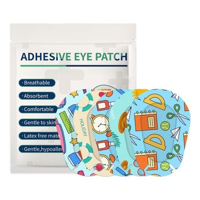 AndicAge 30pcs Kids Adhesive Eye Patches Cute Design Breathable Light Blocking