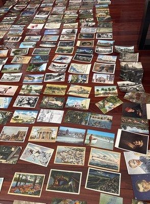 185 Vintage Postcards Lot Collection All Over World Some Have Writing Others No