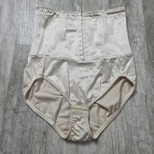 Flexees Womens Girdle Shapewear High Waisted Tan Size XL