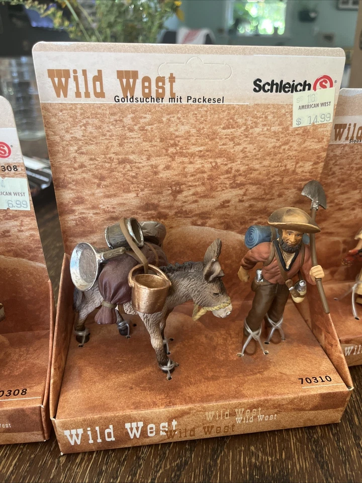 Schleich Native American Lot Wild West Sioux Figures Western Miner Donkey  Chief - Image 2 of 4
