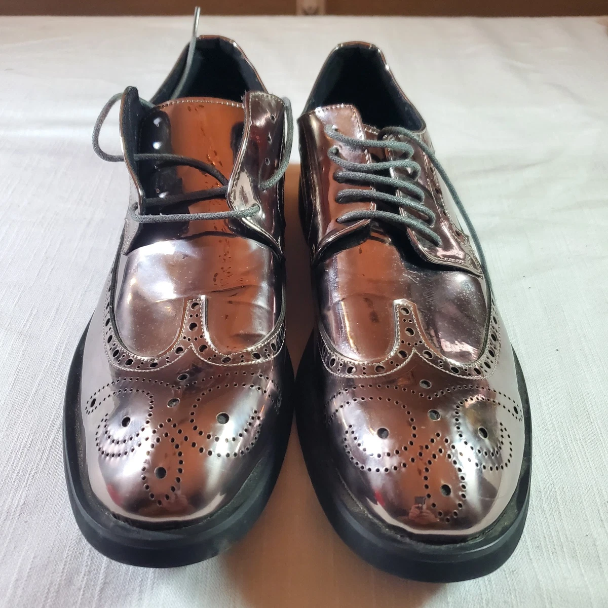 Silver Wingtip Dress Shoes for Men | eBay display picture 1