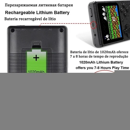 Multicolor Game Players 400-in-1 Game Consoles Handheld Portable Retro Tv Video - Picture 5 of 8