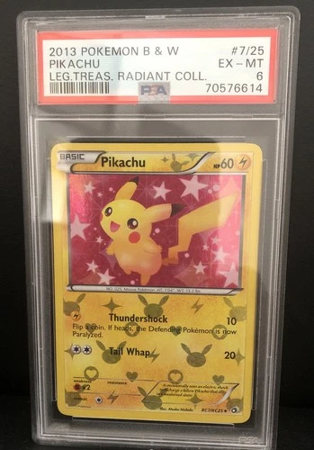 Pokémon Legendary Treasures Radiant Collection Pikachu RC7/RC25 Holo - PSA 6