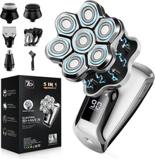 Head Shavers for Bald Men, 7D Floating Blades Electric Razor with Magnetic