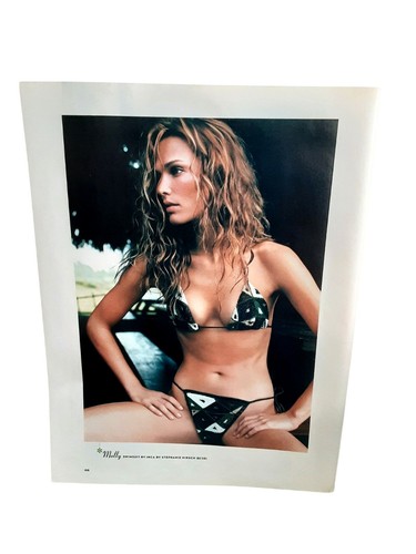 2000 Molly Sims Bikini Portrait Y2K Swimsuit Model Vintage Magazine Photo