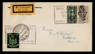 DR WHO 1928 ECUADOR FDC? OVPT COMBO MIXED FRANK GERMANY TO COLOMBIA R41934