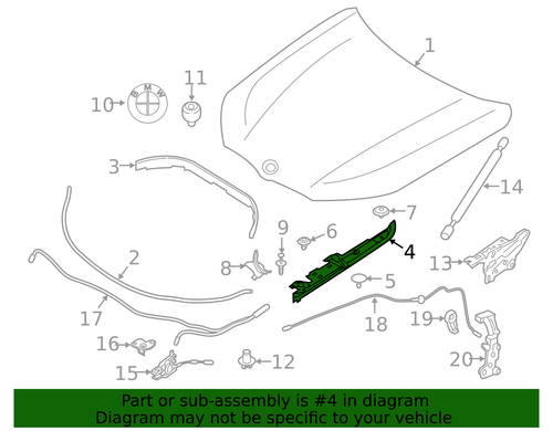 Genuine BMW Side Cover 51-76-7-371-510 - Picture 2 of 2