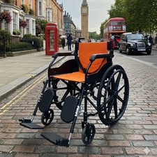 24" Folding Wheelchair Elevating Padded Leg Rest Supports Self Propelled UK