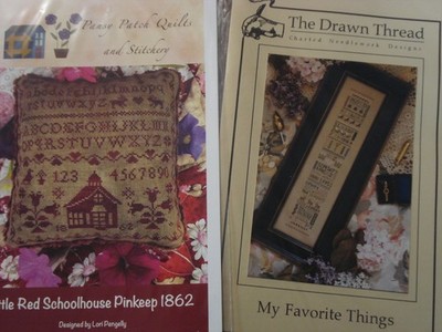 The Drawn Thread My Favorite Things and Pansy Patch Little Red Schoolhouse chart