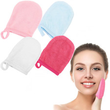 Reusable Makeup Remover Pads Mitt for Face,Eye,Lips Microfiber Gentle Facial Cle