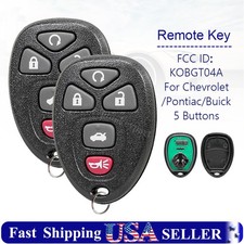 2 Replacement For 2004-2012 Chevrolet Malibu Car Key Fob Remote Control 22733524