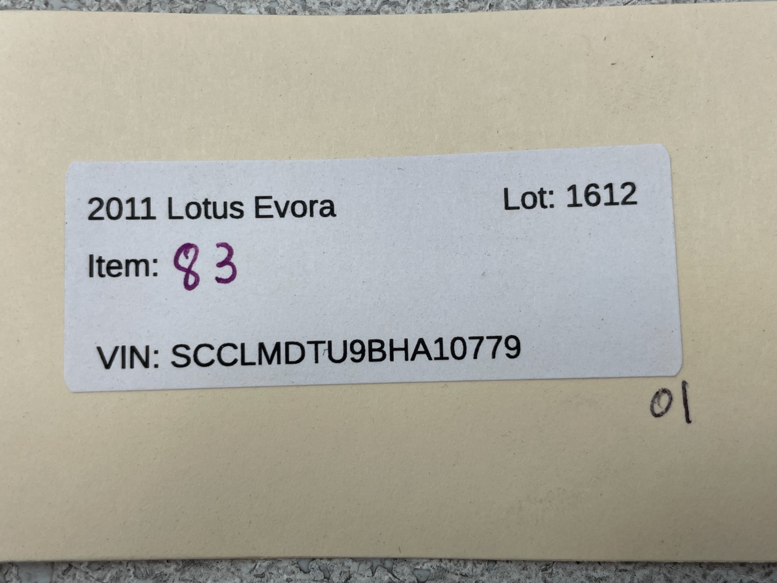 10 11 12 13 14 Lotus Evora Rear Underbody Splash Shield Cover Panel 1612 OEM