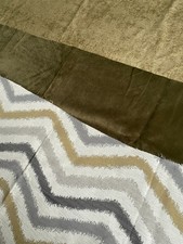 Remnants of green upholstery fabric FREE POSTAGE